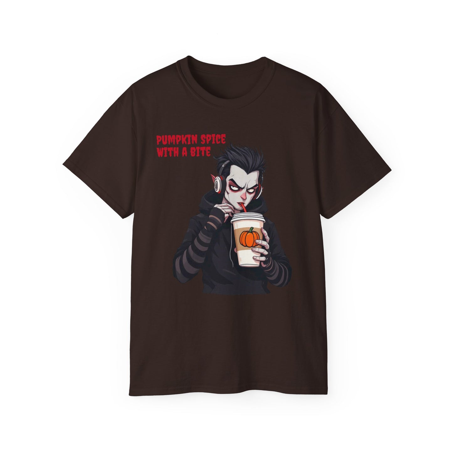 Vampire Themed Tee, Halloween Shirt for Unisex, Goth Graphic T-shirt, Horror Costume Top, Men Women Scary Clothing