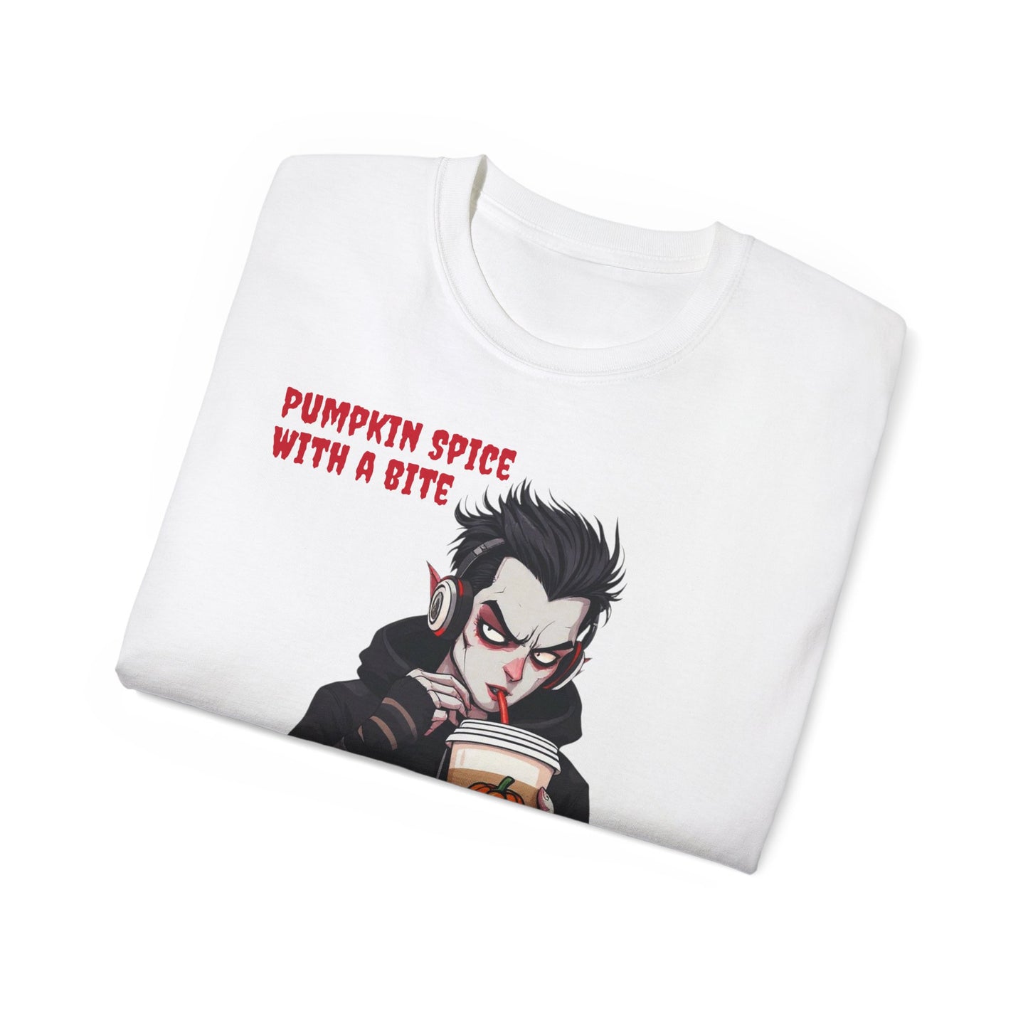Vampire Themed Tee, Halloween Shirt for Unisex, Goth Graphic T-shirt, Horror Costume Top, Men Women Scary Clothing