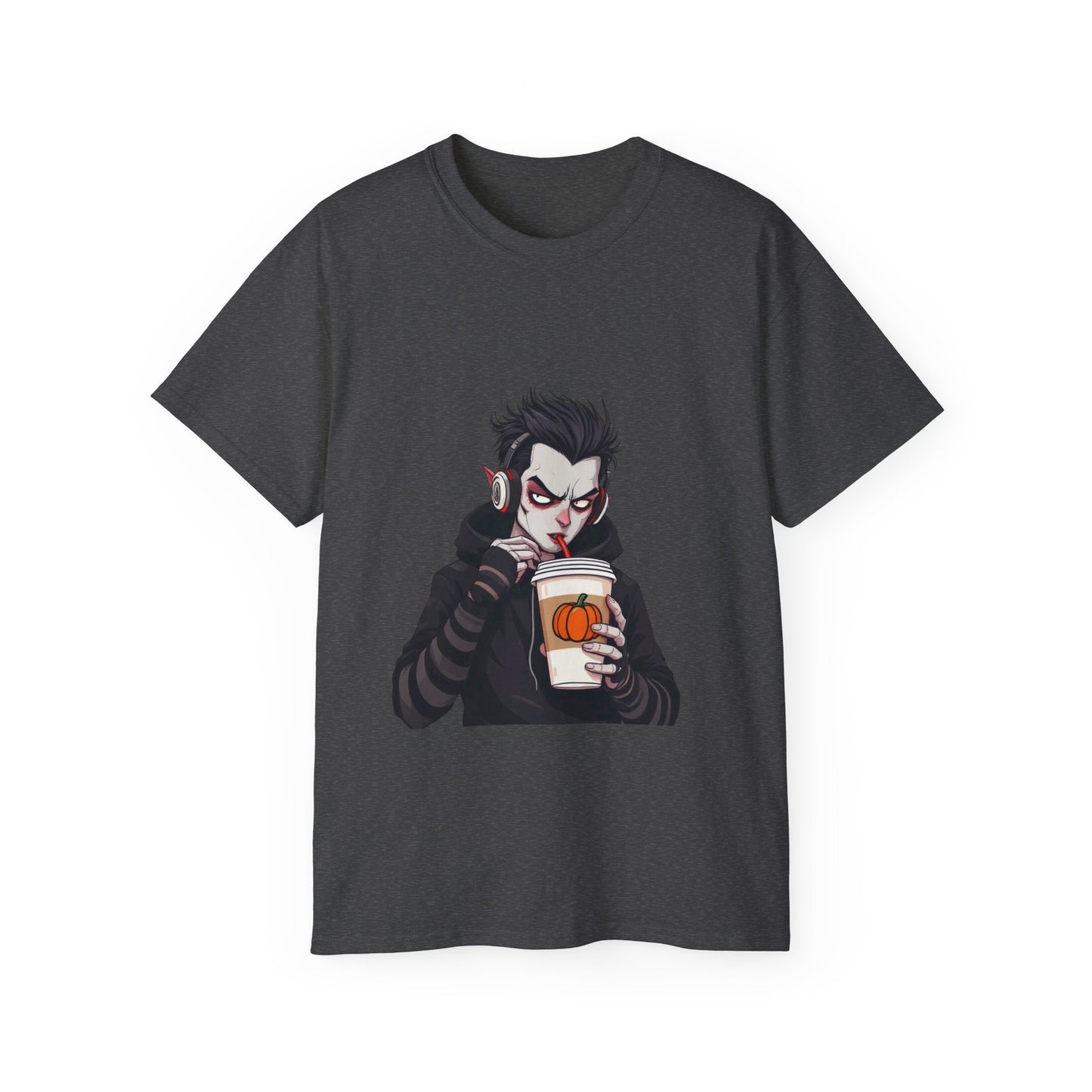 Vampire Themed Unisex Tee, Halloween Shirt, Graphic Tee, Spooky Apparel, Costume Party Top, Trendy Casual Wear
