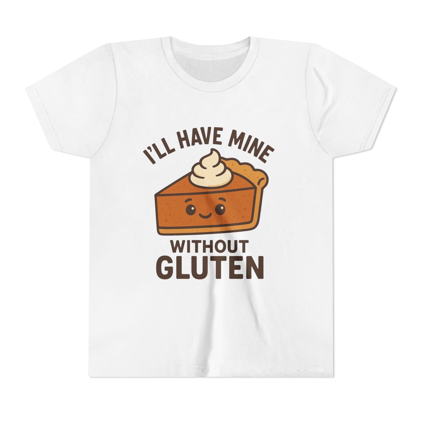 Funny Youth Tee, Gluten-Free Thanksgiving Shirt, Kids Holiday Apparel, Cute Pumpkin Pie Design, Fun Birthday Gift, Kids Casual Wear