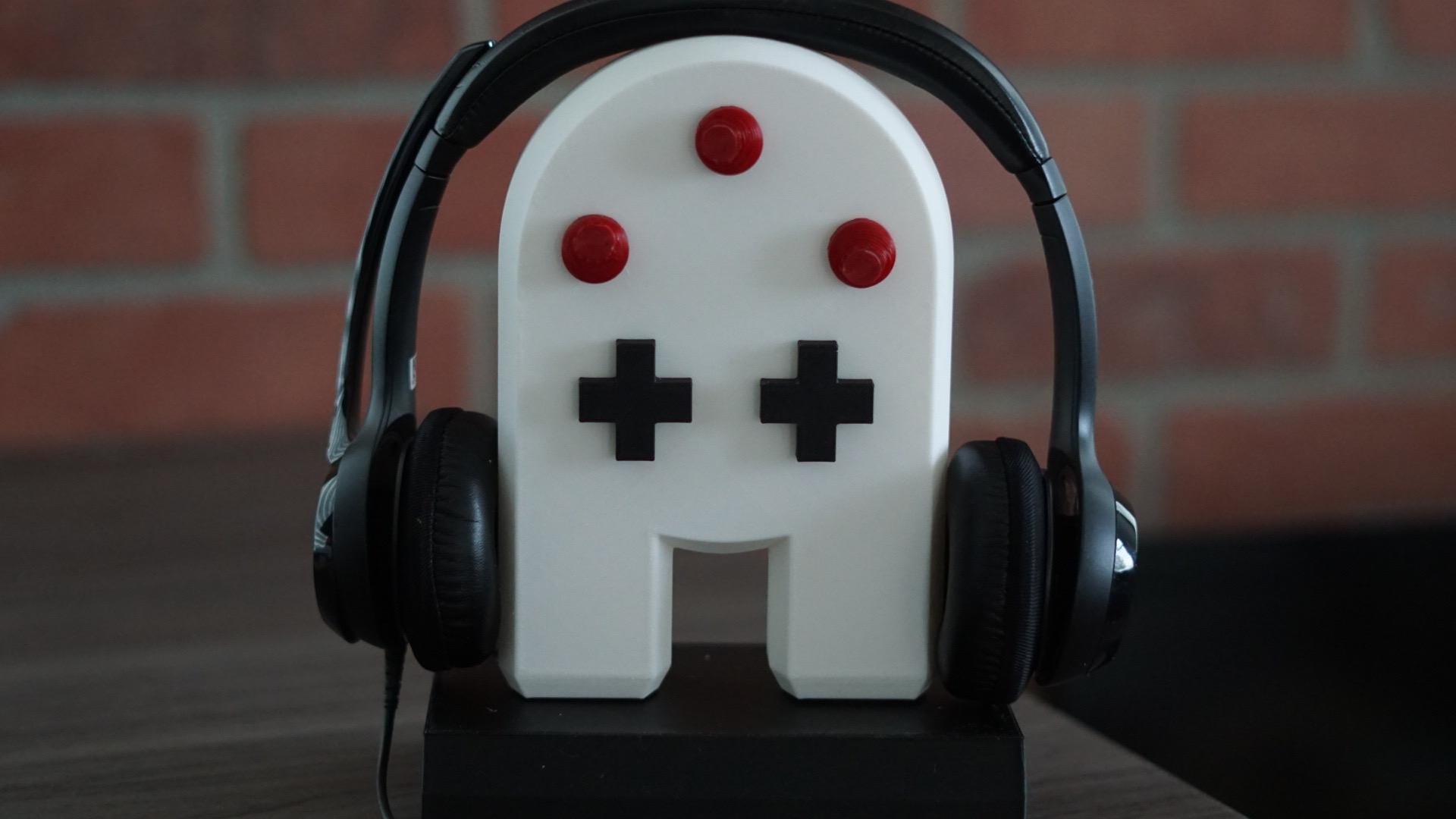 Retro Ghost Shape Headphone Stand - 3D Printed Gaming Mount-Printastic Treasures