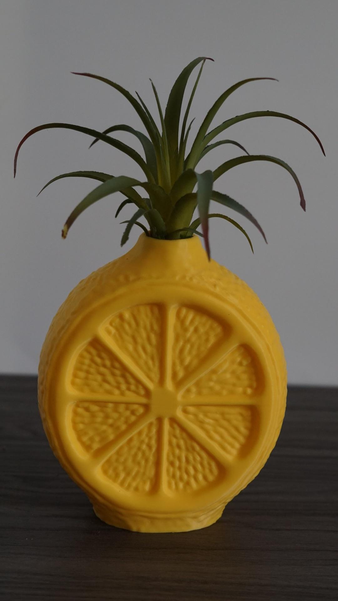 Lemon Vase, Fruit Shaped, Yellow Summer Decor-Printastic Treasures