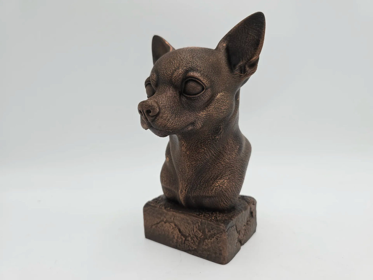 Dog Memorial, Chihuahua, Bronze-Look Urn Bust-Printastic Treasures