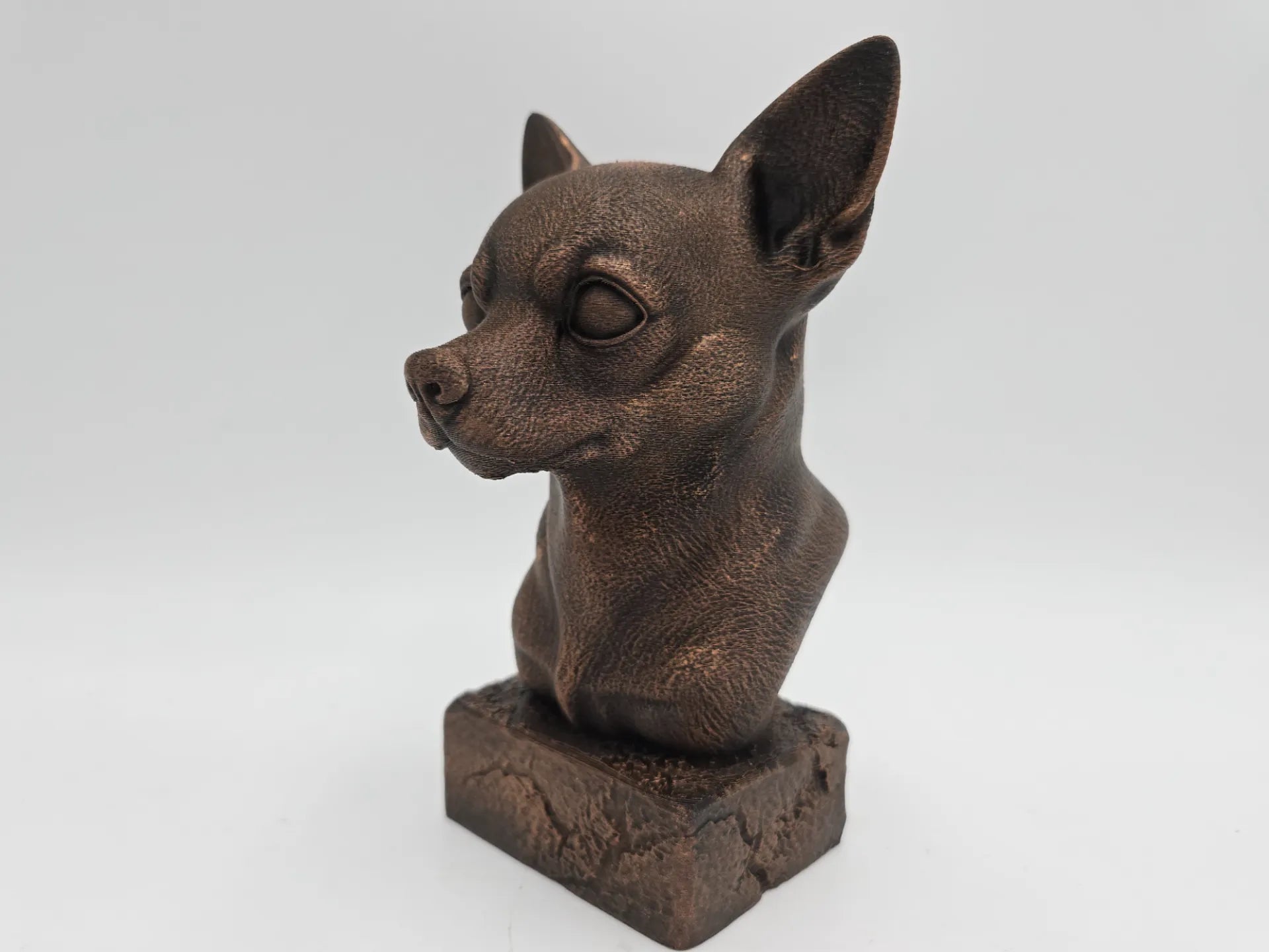 Dog Memorial, Chihuahua, Bronze-Look Urn Bust-Printastic Treasures