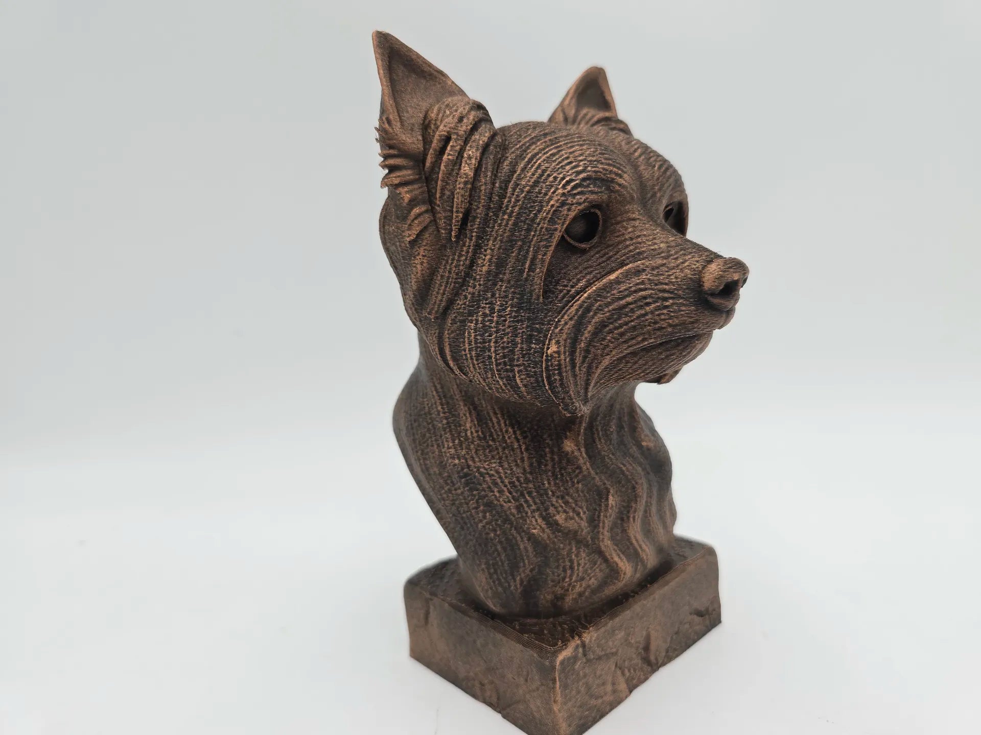 Dog Memorial, Yorki, Bronze-Look Urn Bust-Printastic Treasures