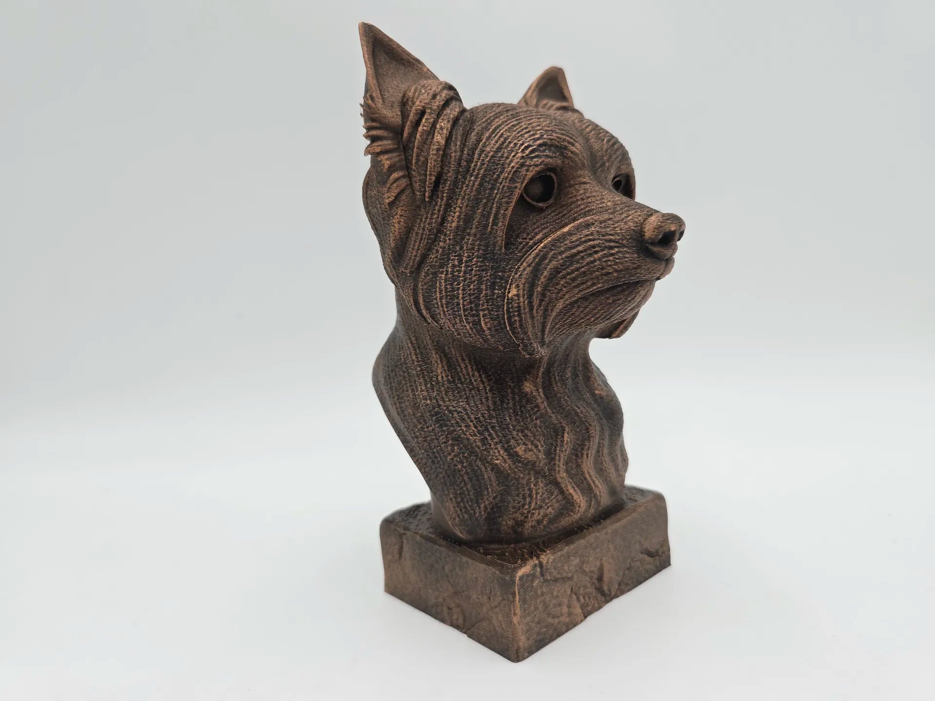 Dog Memorial, Yorki, Bronze-Look Urn Bust-Printastic Treasures