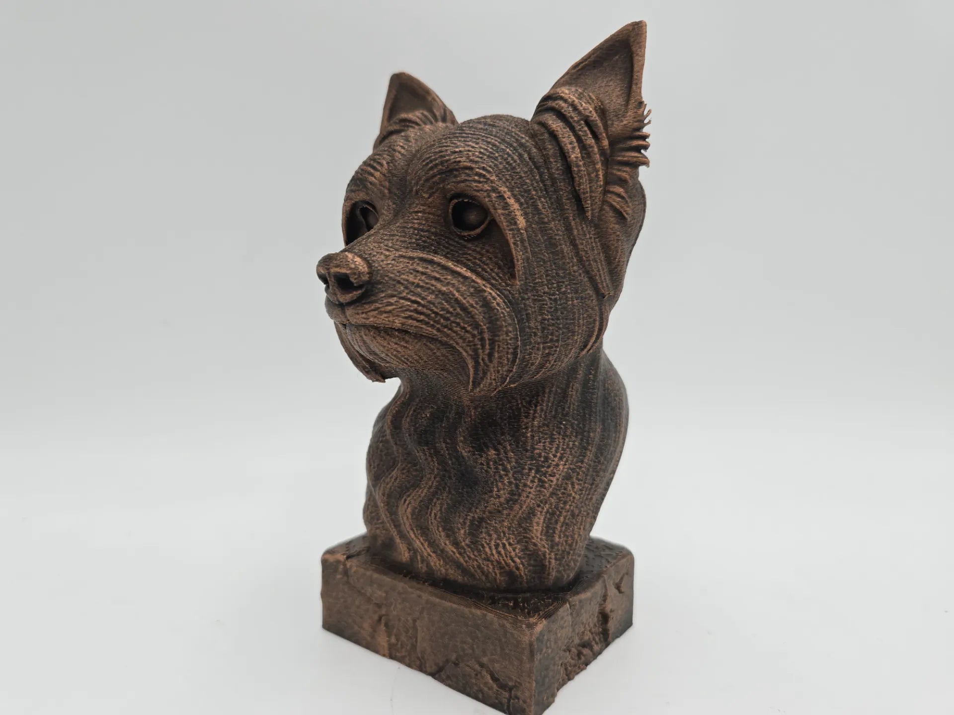 Dog Memorial, Yorki, Bronze-Look Urn Bust-Printastic Treasures