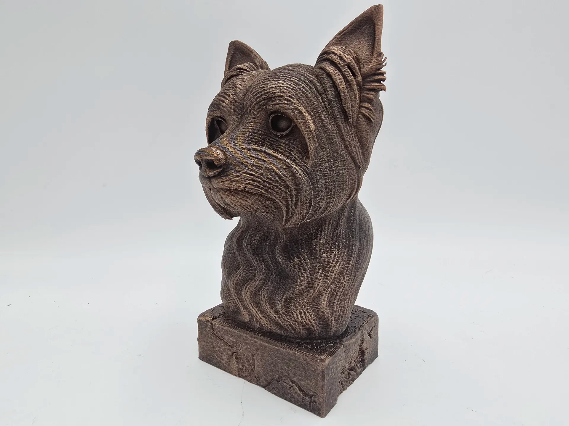 Dog Memorial, Yorki, Bronze-Look Urn Bust-Printastic Treasures
