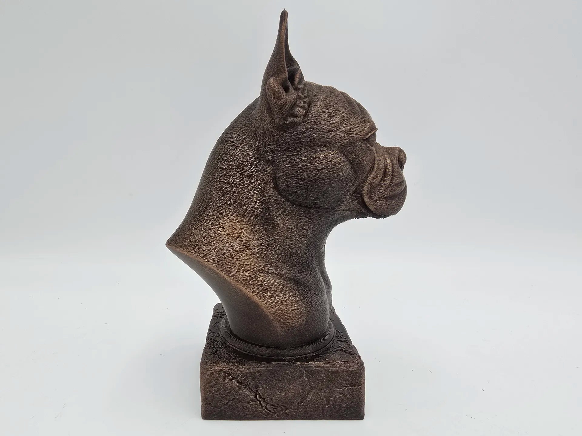 Dog Memorial, Boston Terrier, Bronze-Look Urn Bust-Printastic Treasures