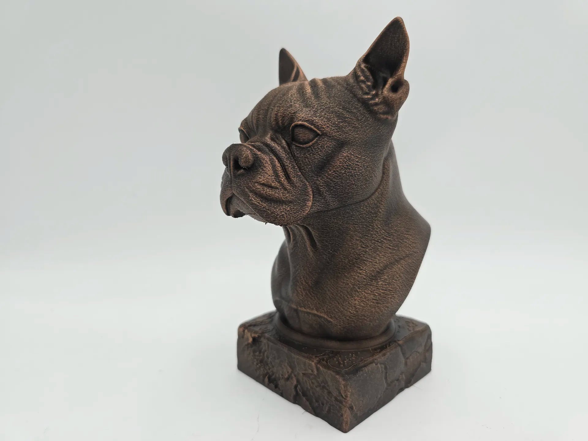 Dog Memorial, Boston Terrier, Bronze-Look Urn Bust-Printastic Treasures