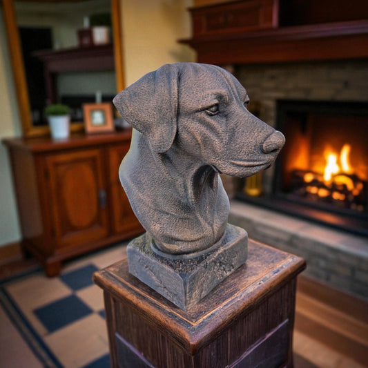 Dog Memorial, German Pointer, Bronze-Look Urn Bust