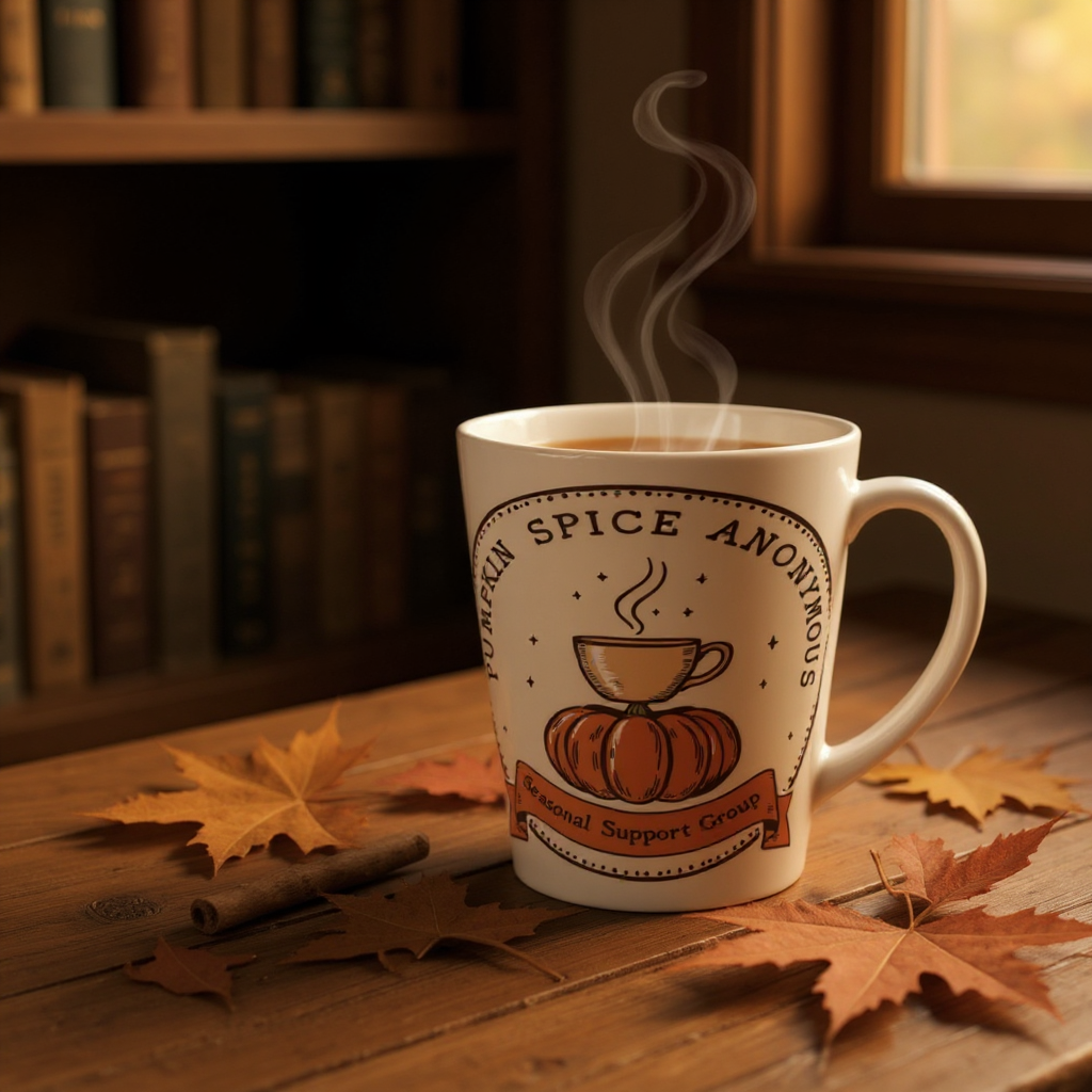 Pumpkin Spice Latte Mug - Seasonal Support Group, Coffee Lover Gift, Fall Decor, Autumn Mug, Cozy Drinkware