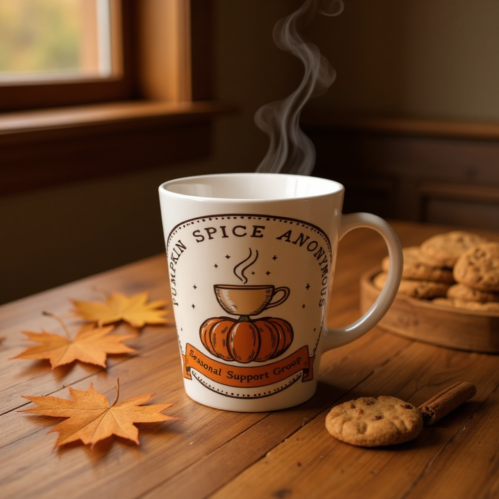 Pumpkin Spice Latte Mug - Seasonal Support Group, Coffee Lover Gift, Fall Decor, Autumn Mug, Cozy Drinkware
