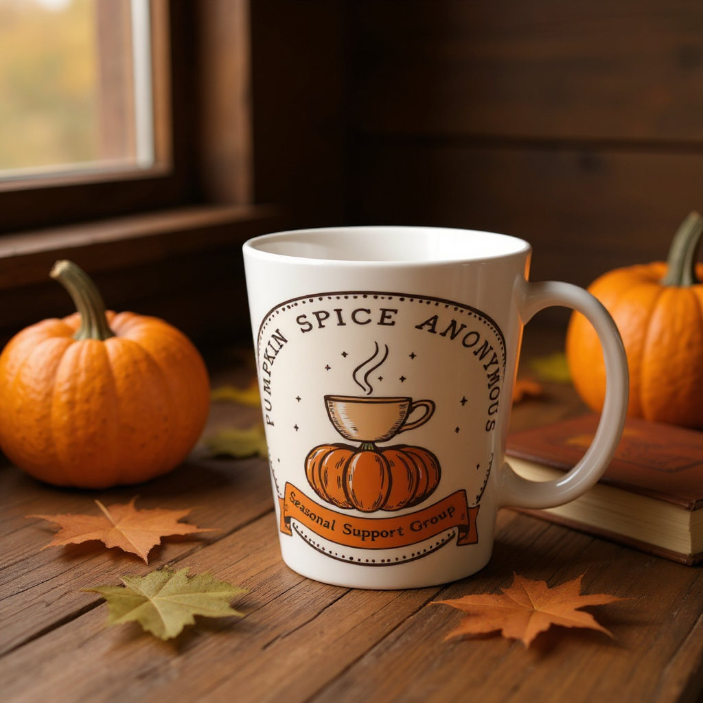 Pumpkin Spice Latte Mug - Seasonal Support Group, Coffee Lover Gift, Fall Decor, Autumn Mug, Cozy Drinkware