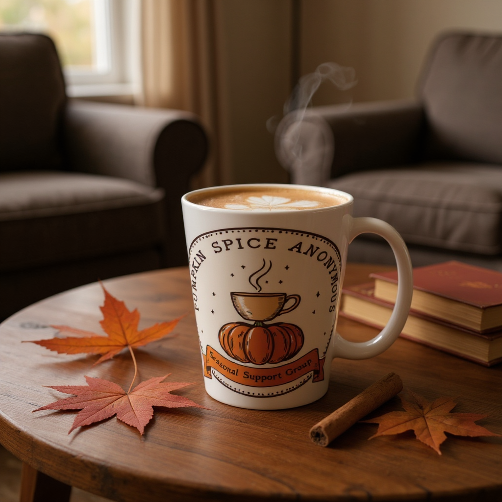 Pumpkin Spice Latte Mug - Seasonal Support Group, Coffee Lover Gift, Fall Decor, Autumn Mug, Cozy Drinkware