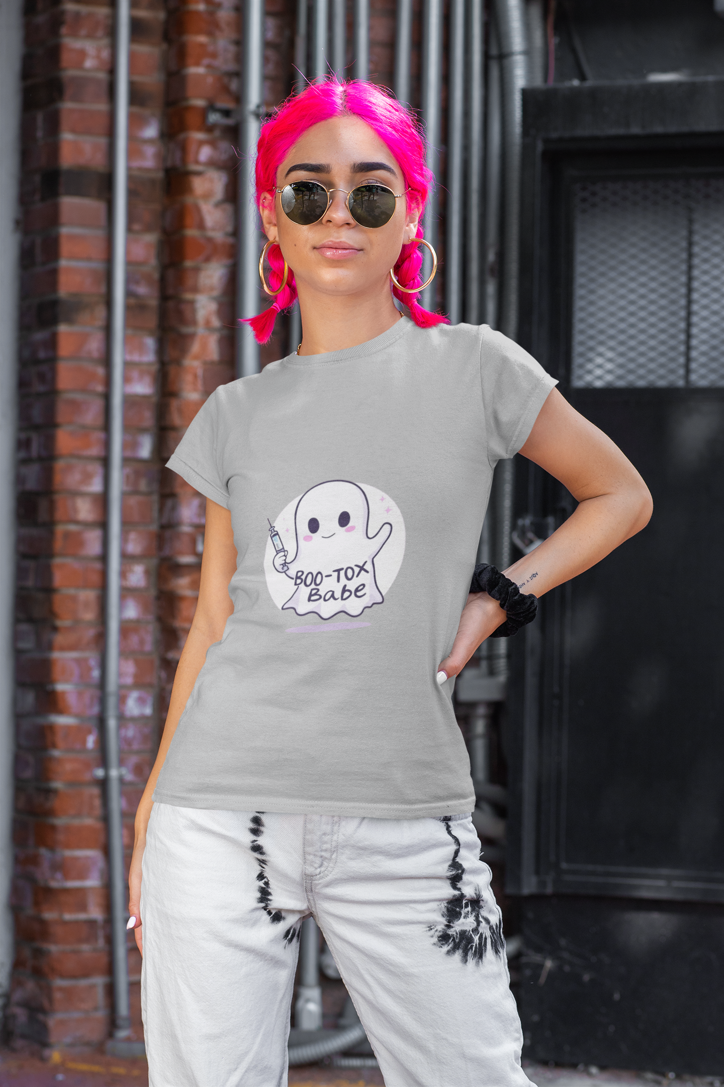 Boo-Tox Babe Ghost Tee, Funny Halloween Shirt, Cute Spooky Top, Women's Graphic Tee, Halloween Costume Alternative