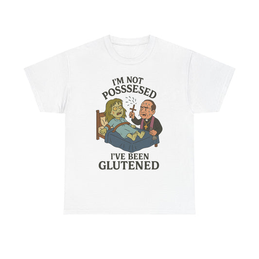 Funny Halloween Unisex Tee - I'm Not Possessed, I've Been Glutened Shirt