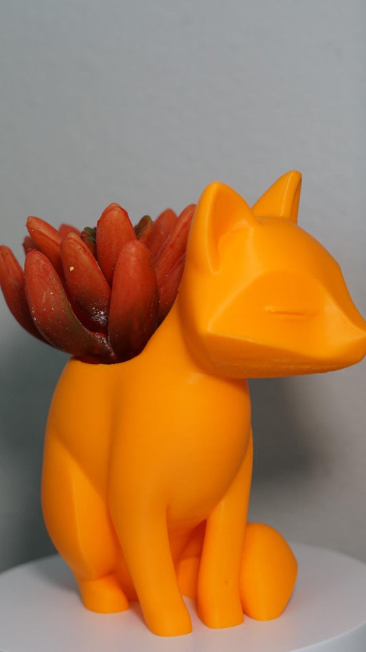 Succulent Planter, Fox Shaped-Printastic Treasures
