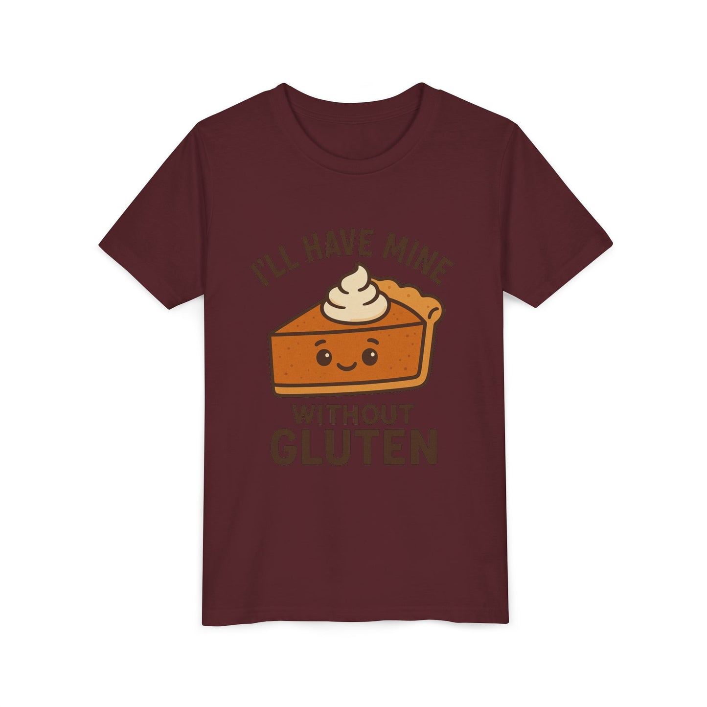 Funny Youth Tee, Gluten-Free Thanksgiving Shirt, Kids Holiday Apparel, Cute Pumpkin Pie Design, Fun Birthday Gift, Kids Casual Wear