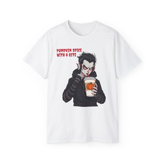 Vampire Themed Tee, Halloween Shirt for Unisex, Goth Graphic T-shirt, Horror Costume Top, Men Women Scary Clothing