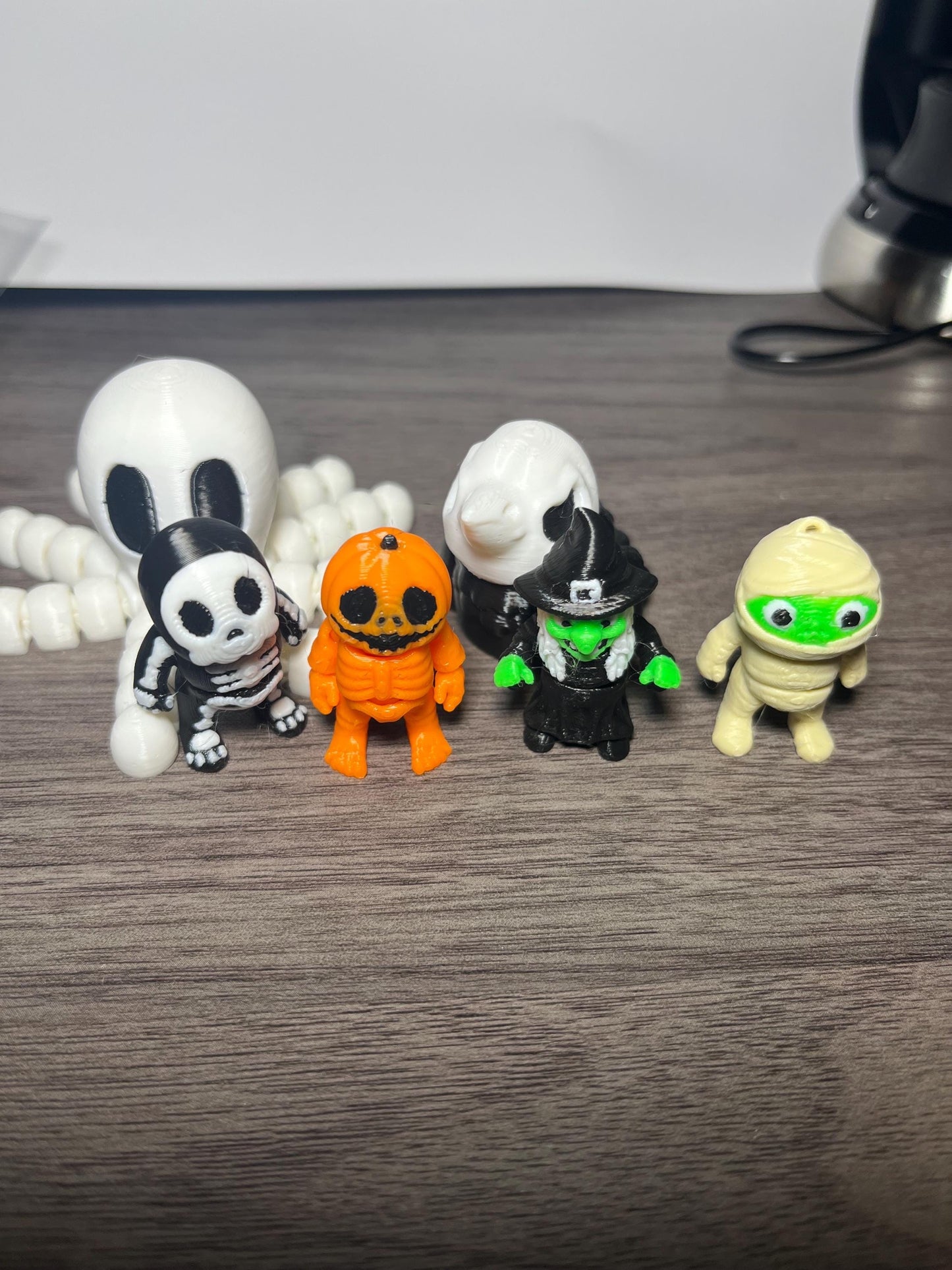 Halloween Flexi Bundle – Articulated Pumpkin, Bat, Spider, Witch, Raven & Skeleton Fidget Toys | Goodie Bag Gift | Favors