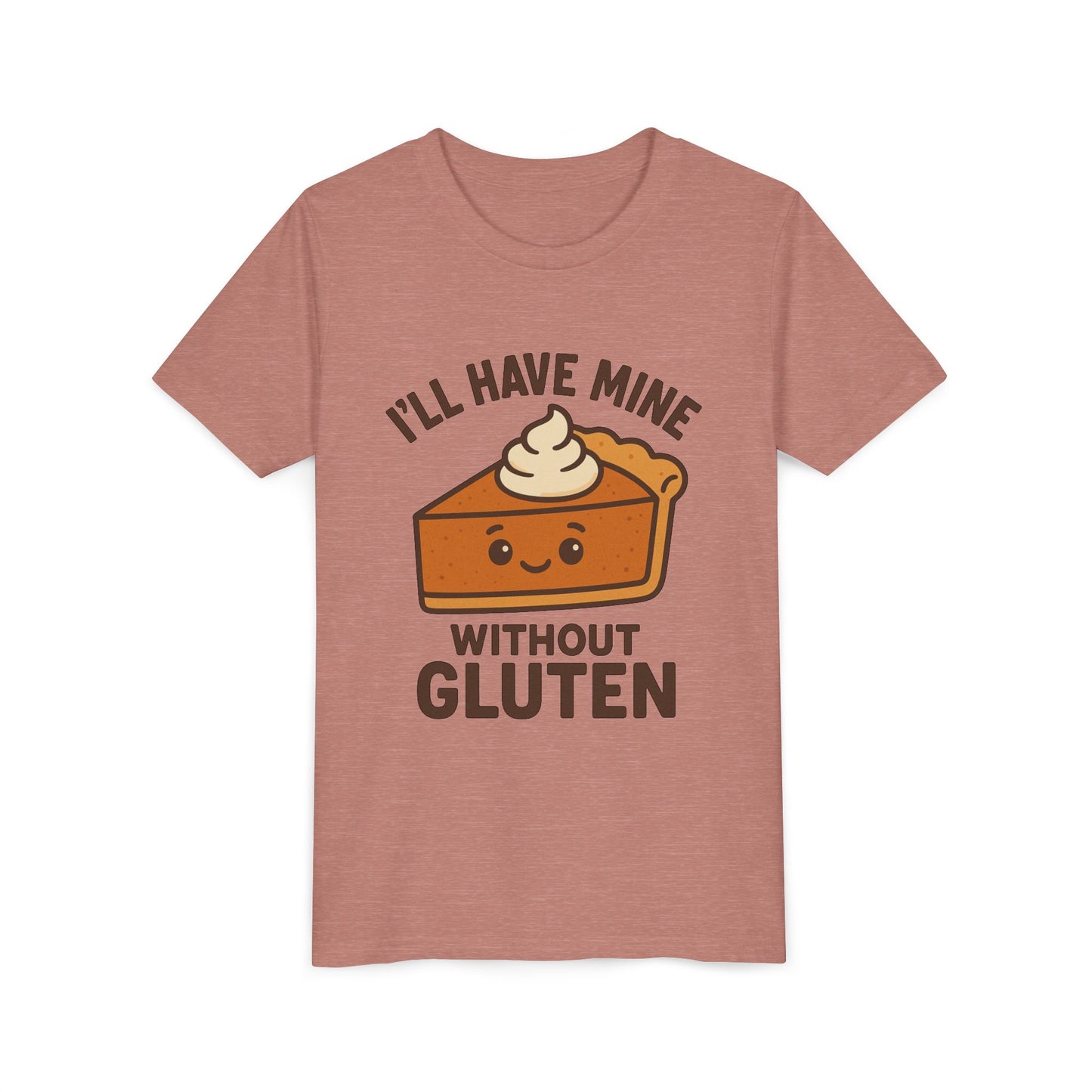 Funny Youth Tee, Gluten-Free Thanksgiving Shirt, Kids Holiday Apparel, Cute Pumpkin Pie Design, Fun Birthday Gift, Kids Casual Wear