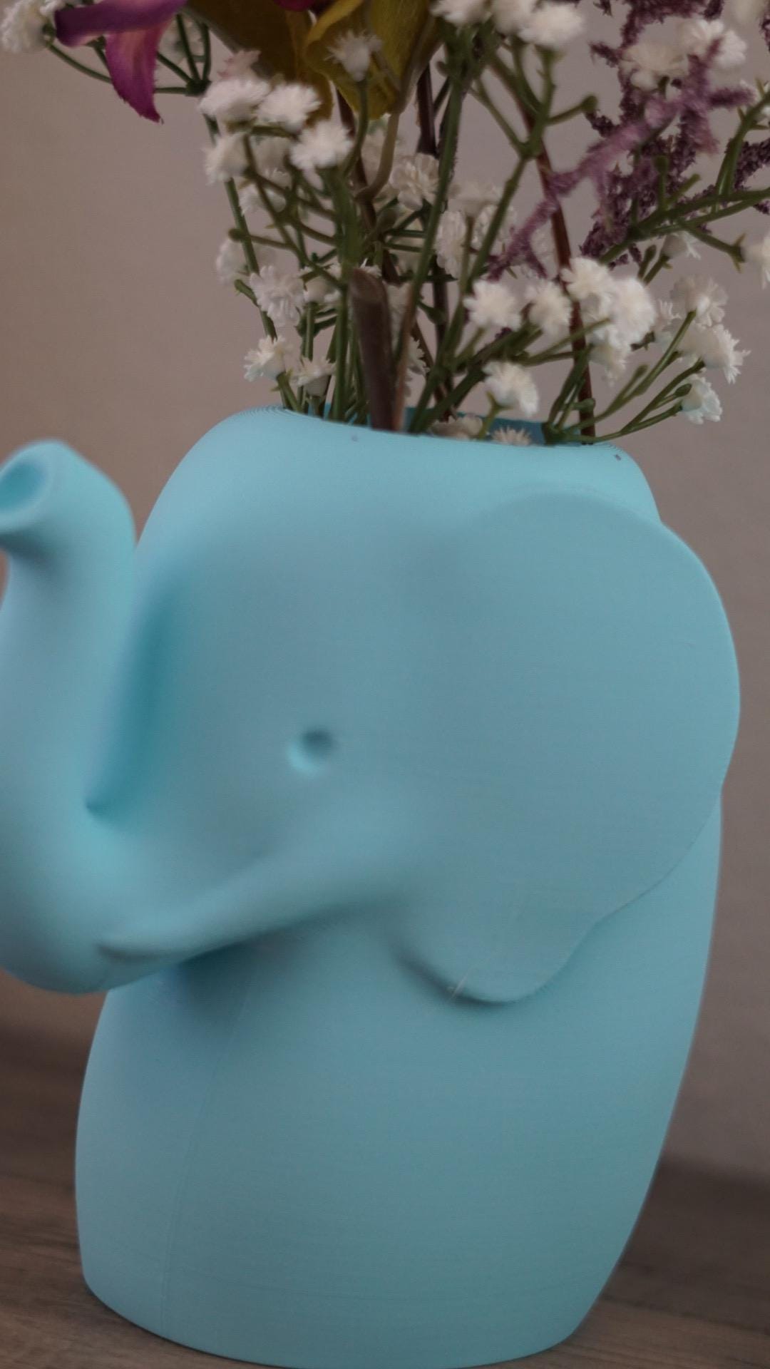 Flower Vase Elephant, Unique Animal Decor-Printastic Treasures