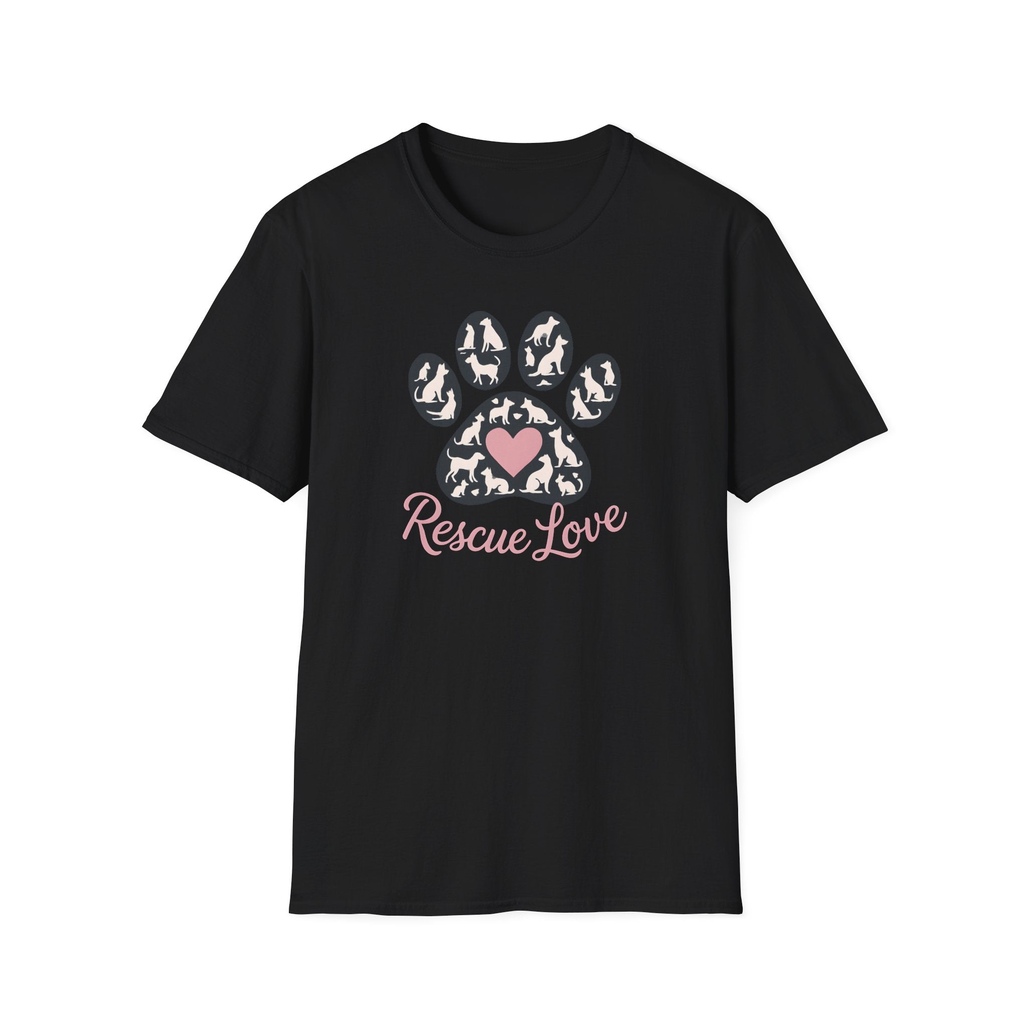 Rescue Love Paw Print T-Shirt