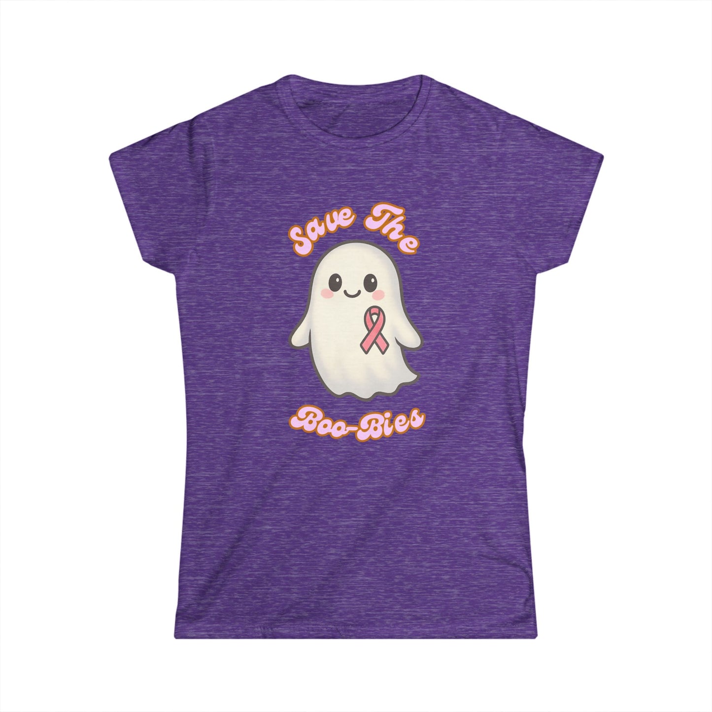 Women's Tee - Ghost Cancer Awareness T-Shirt, Save the Boo-bies, Breast Cancer Support Top