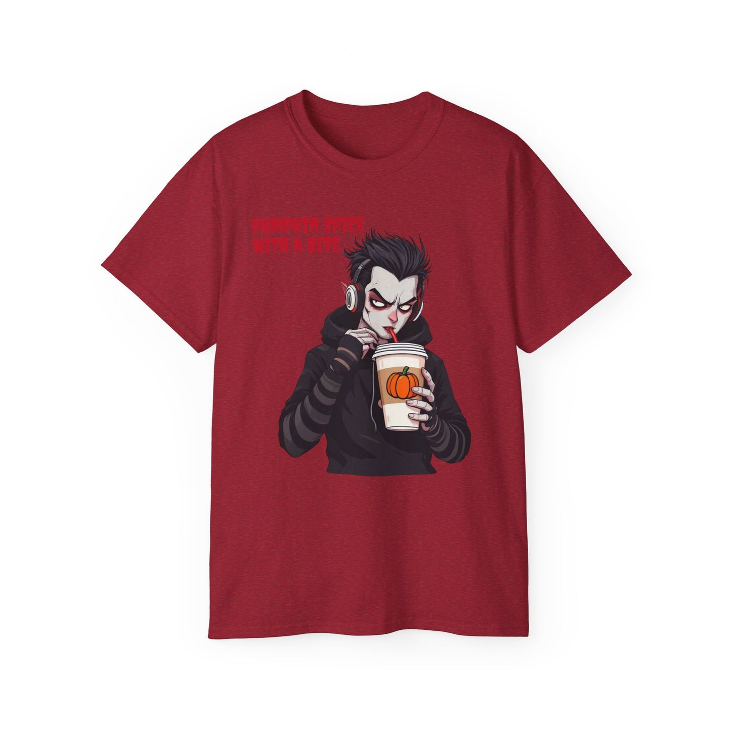 Vampire Themed Tee, Halloween Shirt for Unisex, Goth Graphic T-shirt, Horror Costume Top, Men Women Scary Clothing