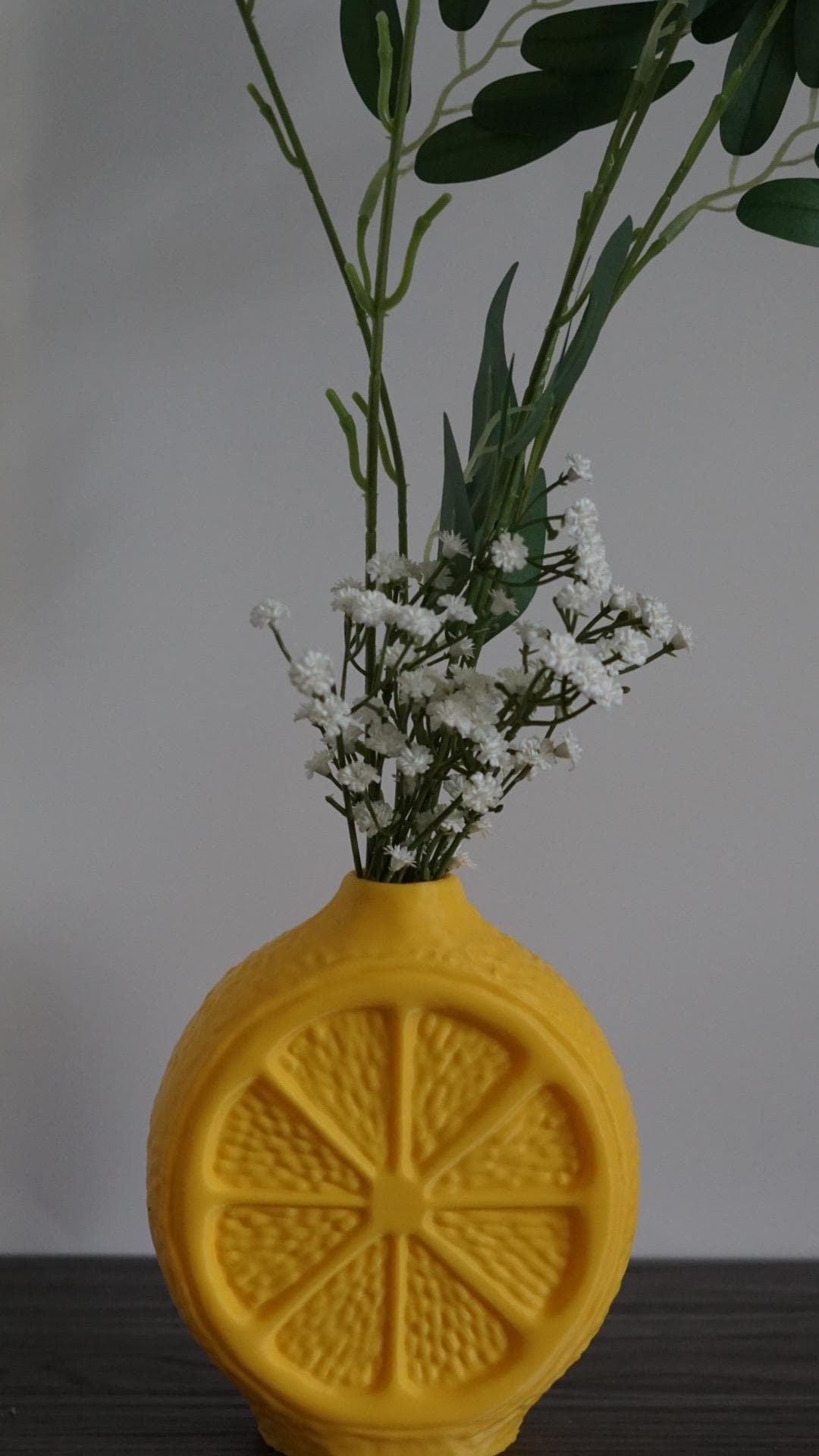 Lemon Vase, Fruit Shaped, Yellow Summer Decor-Printastic Treasures