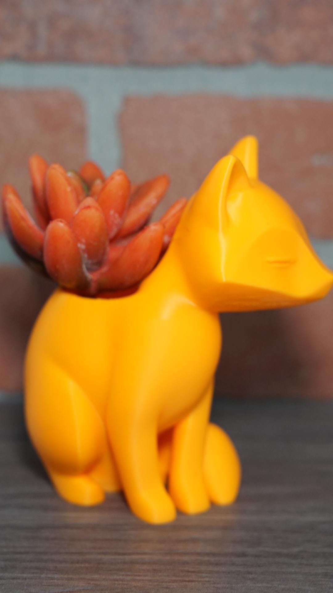 Succulent Planter, Fox Shaped-Printastic Treasures