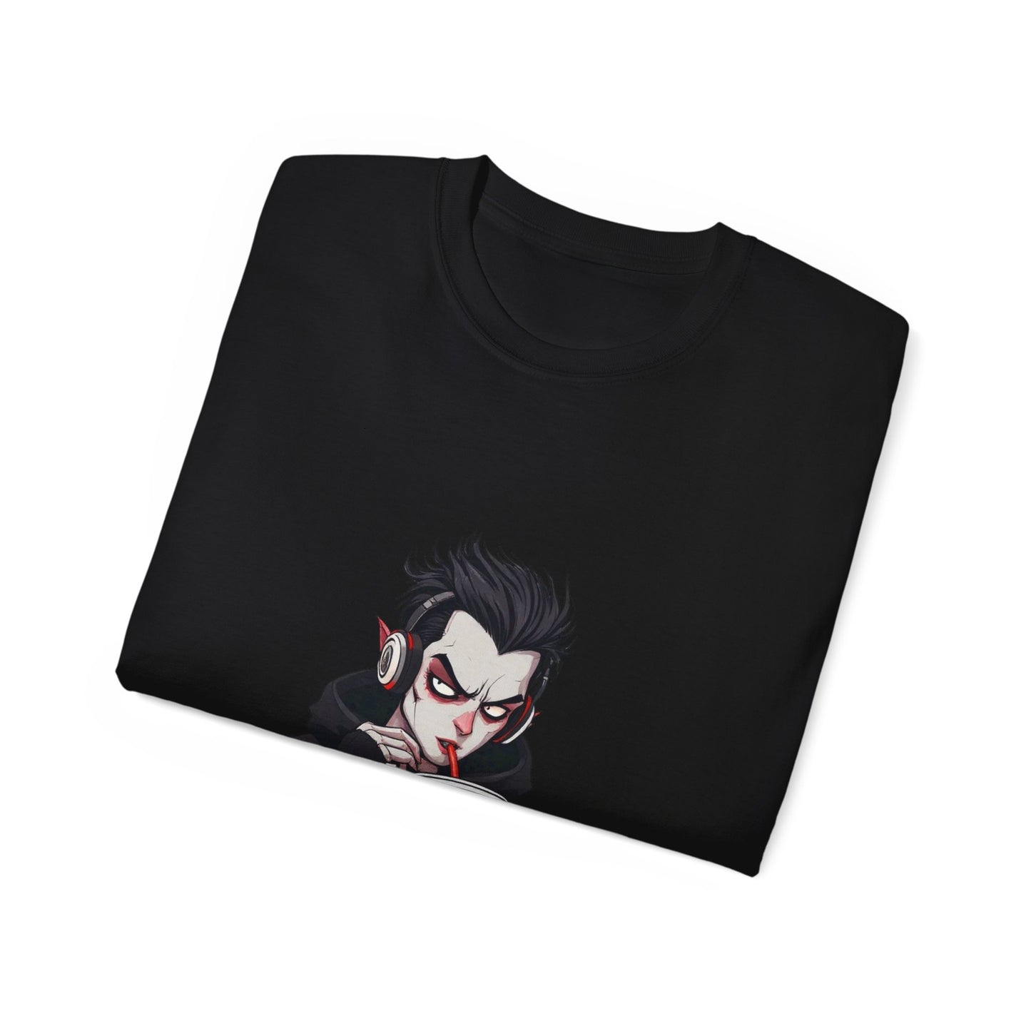 Vampire Themed Unisex Tee, Halloween Shirt, Graphic Tee, Spooky Apparel, Costume Party Top, Trendy Casual Wear