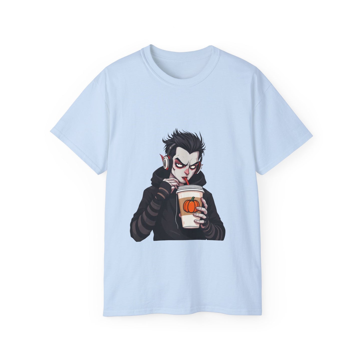 Vampire Themed Unisex Tee, Halloween Shirt, Graphic Tee, Spooky Apparel, Costume Party Top, Trendy Casual Wear