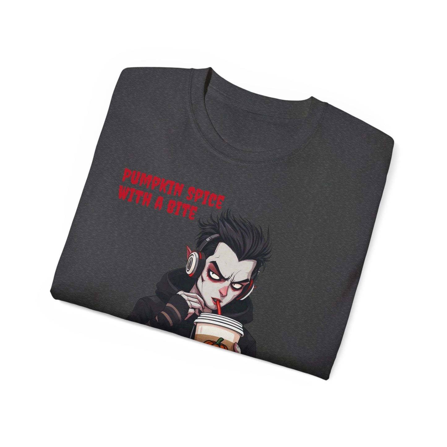 Vampire Themed Tee, Halloween Shirt for Unisex, Goth Graphic T-shirt, Horror Costume Top, Men Women Scary Clothing
