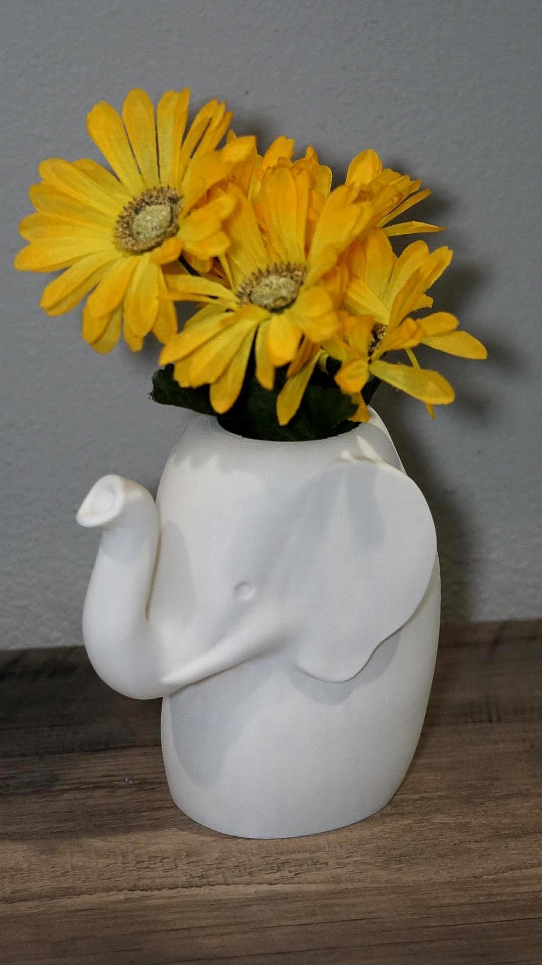 Flower Vase Elephant, Unique Animal Decor-Printastic Treasures