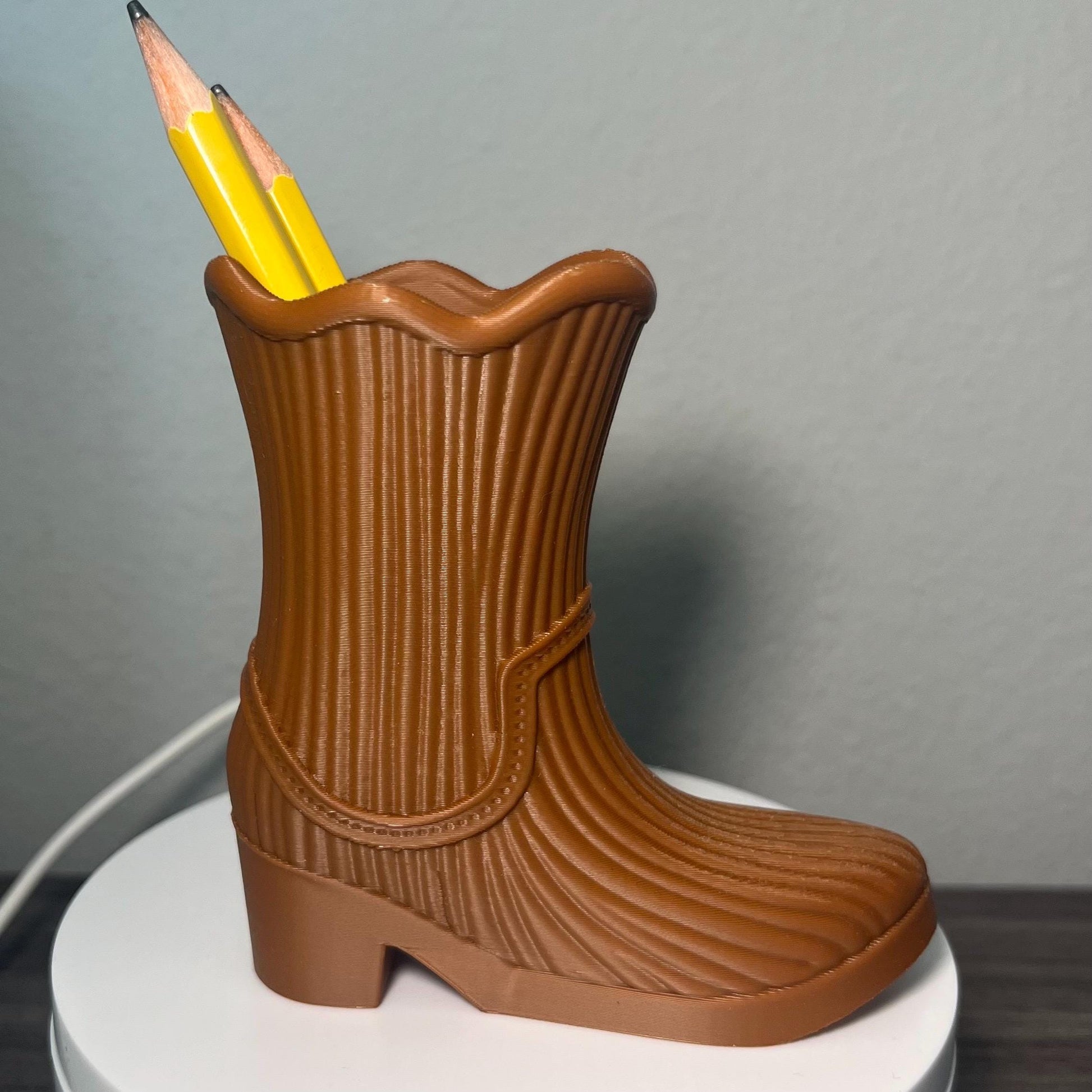 Cowboy Boot Pencil Holder - Western Desk 5.5"-Printastic Treasures