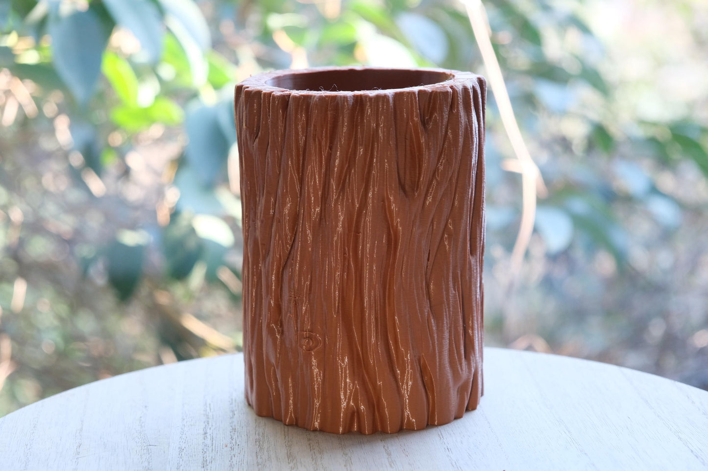 Wood Stump Vase - Rustic Modern Forest Decor-Printastic Treasures