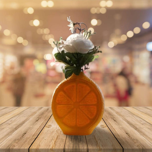 Lemon Vase, Fruit Shaped, Yellow Summer Decor-Printastic Treasures