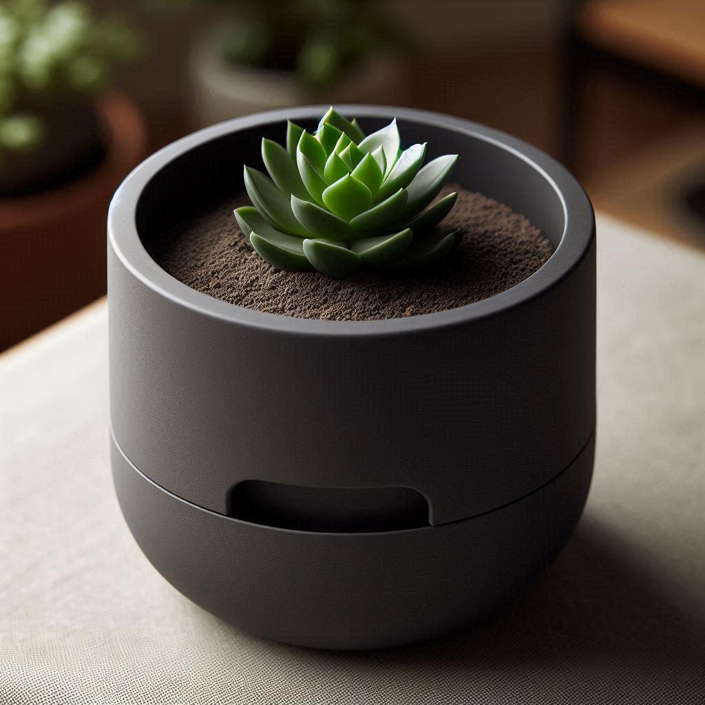 Self Watering Planter 5" Round Modern Pot Base-Printastic Treasures