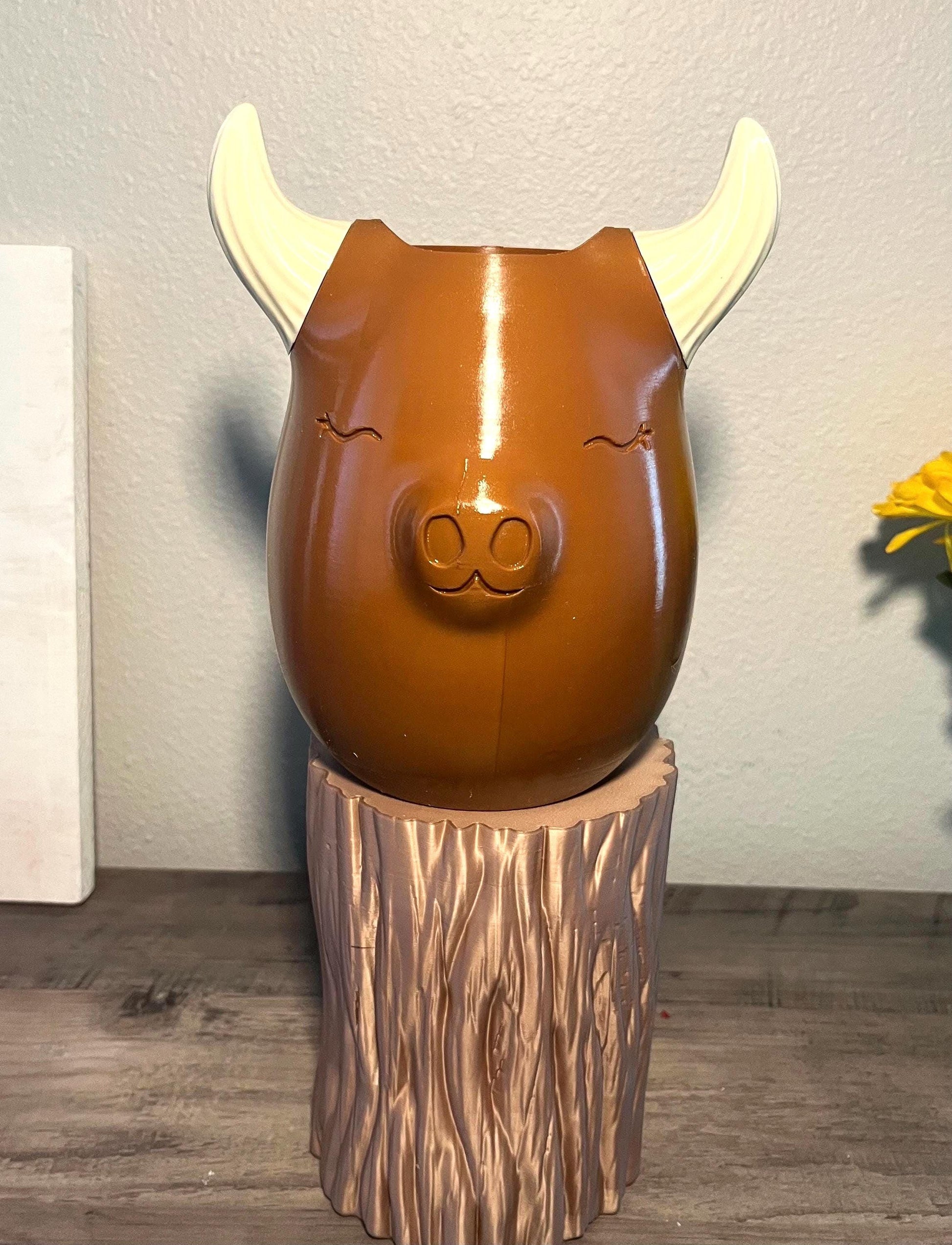 Planter Cow Animal Farmhouse Vase Decor 6"-Printastic Treasures