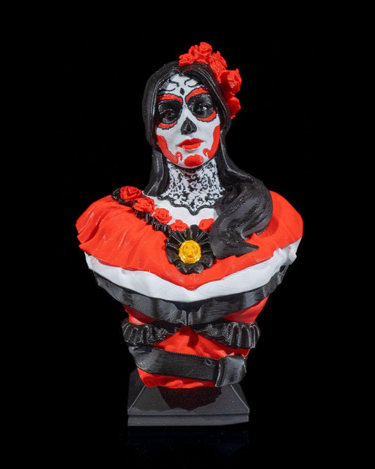 Skull Statue, Day of Dead, Mexican Calavera Art-Printastic Treasures