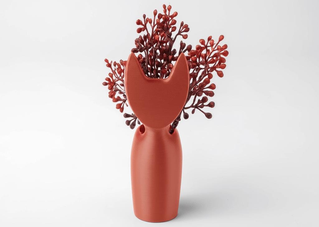 Cat Vase Minimalist-Printastic Treasures