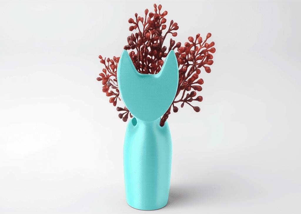 Cat Vase Minimalist-Printastic Treasures