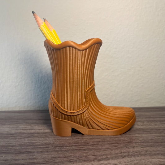 Cowboy Boot Pencil Holder - Western Desk 5.5"-Printastic Treasures