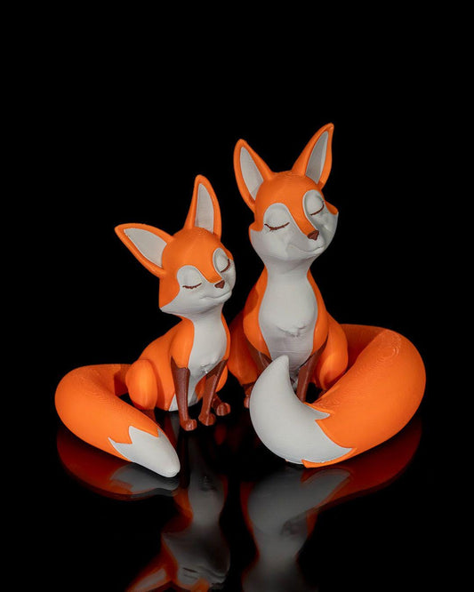 Bookends, Fox Design, Colored Animal Decor Set