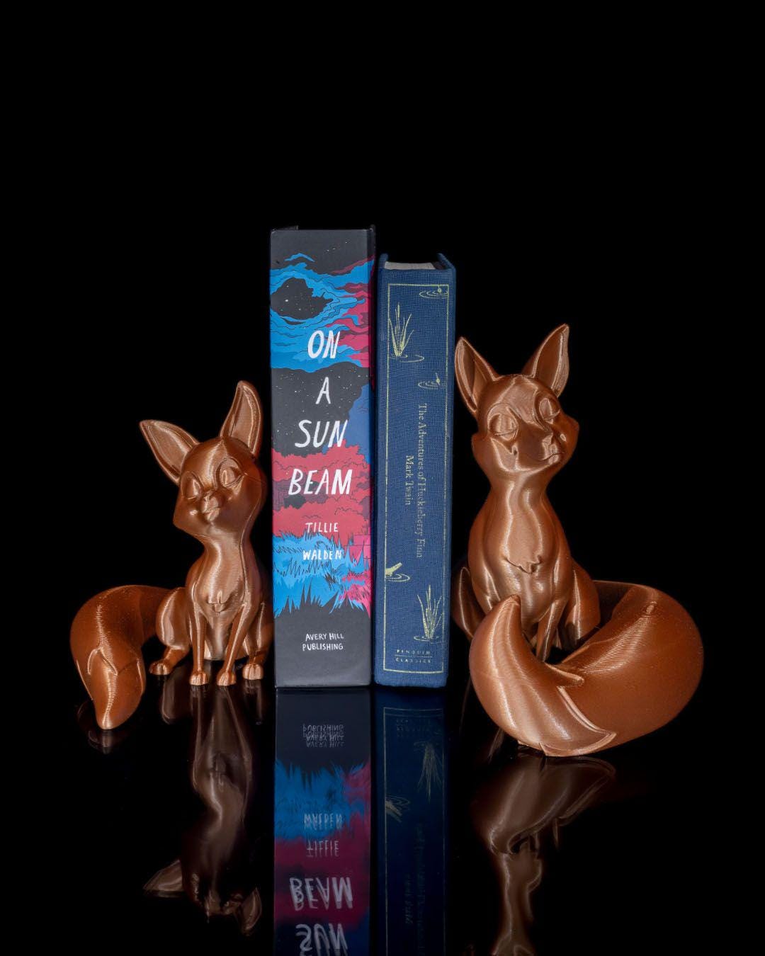 Bookends, Fox Design, Colored Animal Decor Set