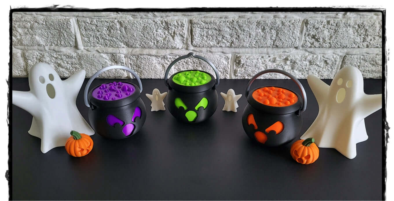 Halloween LED Cauldron Tea Light Holders – Bubbling Potion