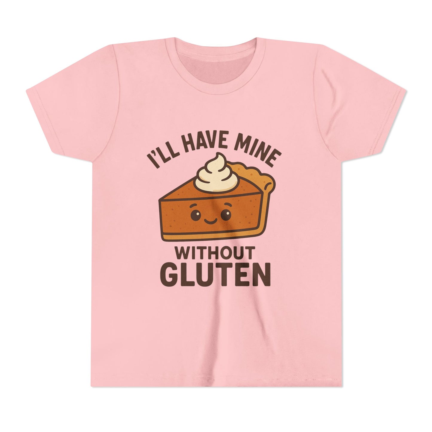 Funny Youth Tee, Gluten-Free Thanksgiving Shirt, Kids Holiday Apparel, Cute Pumpkin Pie Design, Fun Birthday Gift, Kids Casual Wear