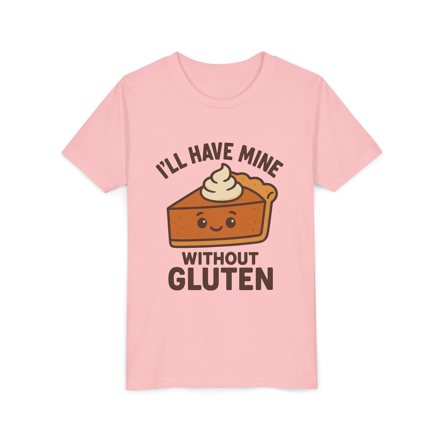 Funny Youth Tee, Gluten-Free Thanksgiving Shirt, Kids Holiday Apparel, Cute Pumpkin Pie Design, Fun Birthday Gift, Kids Casual Wear
